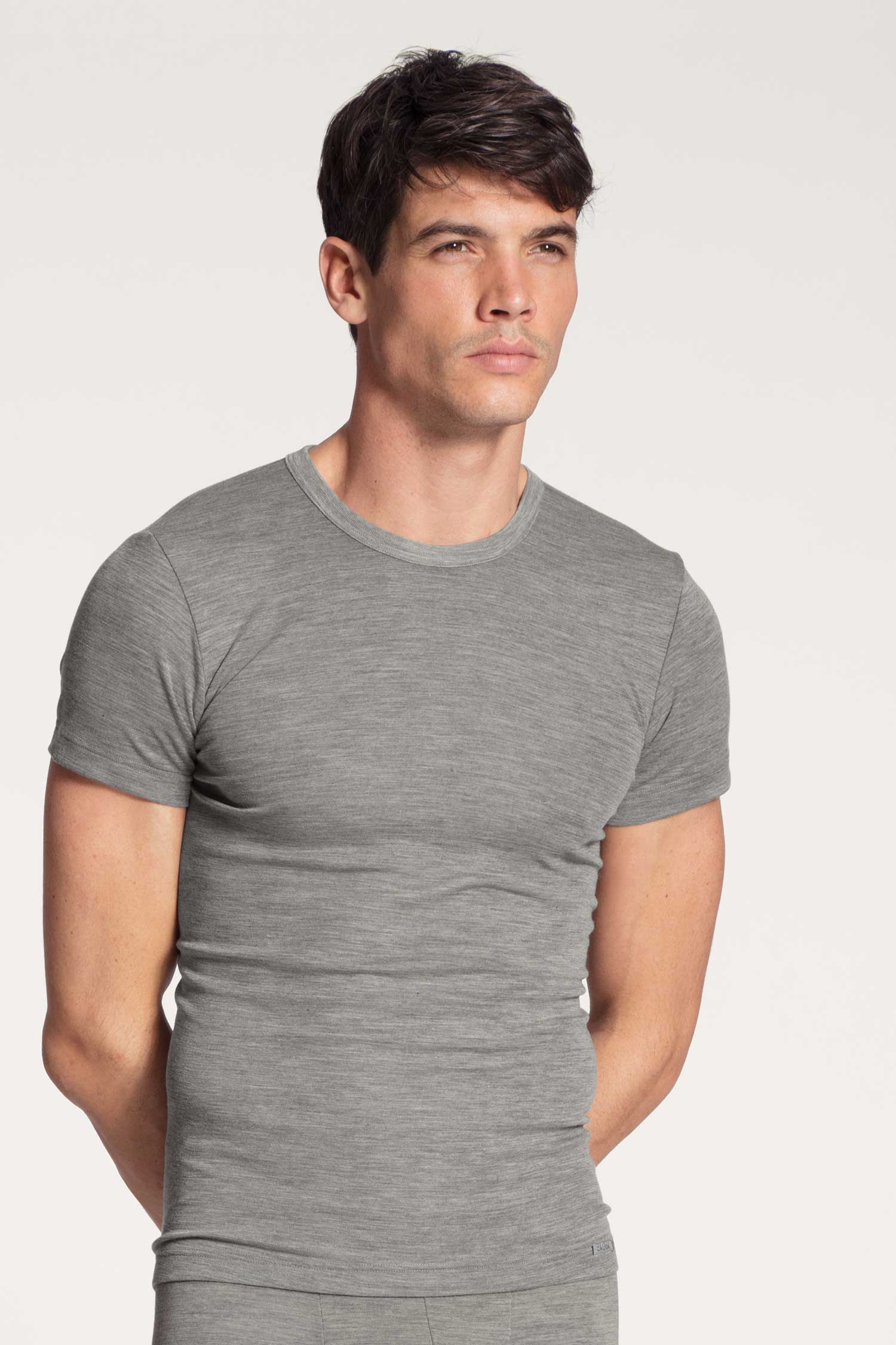 T-Shirt, scollo rotondo, WOOL & SILK 