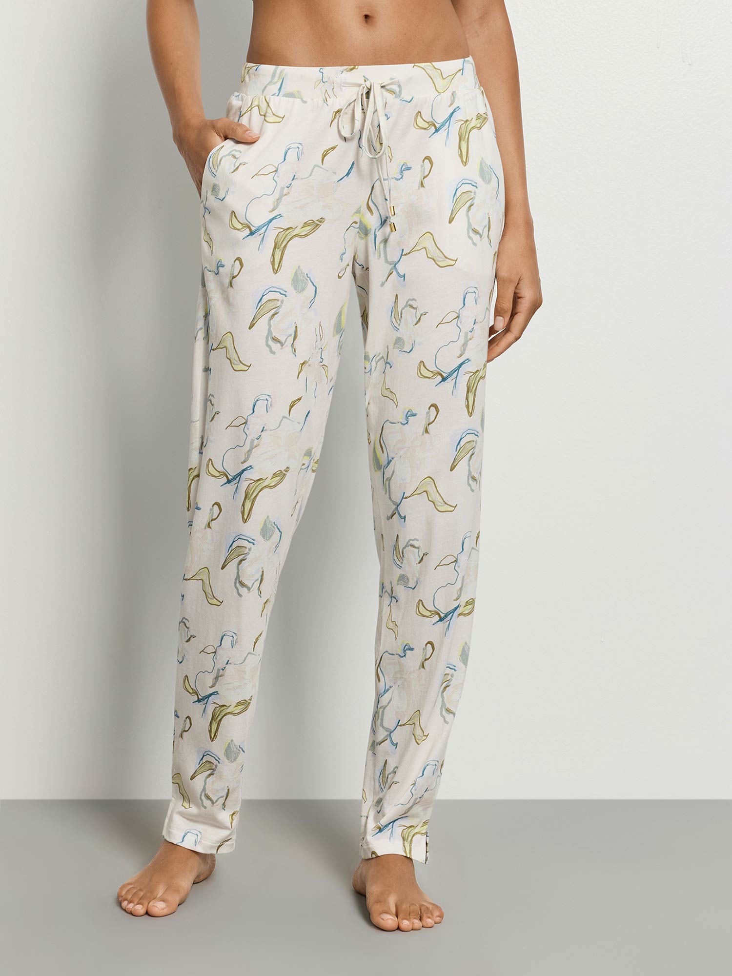 长裤 SLEEP & LOUNGE 在夏季颜色流动的油漆 