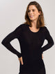 Maglia a maniche lunghe, collo a O, PURE SILK 