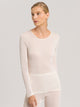 Maglia a maniche lunghe, collo a O, PURE SILK 