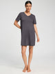 Nightdress COTTON SILK, kurzarm, 90cm Länge, in Herbstfarbe boulevard, Grössen M & XL