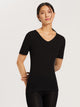 Shirt kurzarm, V-Neck, PURE SILK