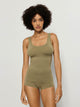 Tank-Top, O-neck, TOUCH FEELING, in summer color covert green 