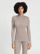 Turtleneck-, Rollkragen-Shirt WOOLEN SILK, in Herbstfarbe rose grey, Grössen S & M