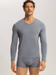 Longshirt, col en V, NATURAL FUNCTION, en couleur automnale cliff grey 
