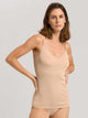 Spaghetti-Top COTTON SEAMLESS, V-Neck