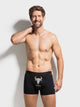 Pantalon Andy SCHWINGER noir avec impression de taureau 