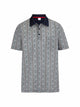 Poloshirt EDELWEISS in hellblau und dunkelblau
