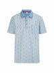 Poloshirt EDELWEISS in hellblau und dunkelblau