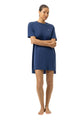 Sleepshirt, Nachthemd, kurzarm, in blue zodiac, SOLID LOVE