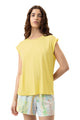 Chemise, manches courtes, PURE CHIC, en couleur d'été sunny honey 