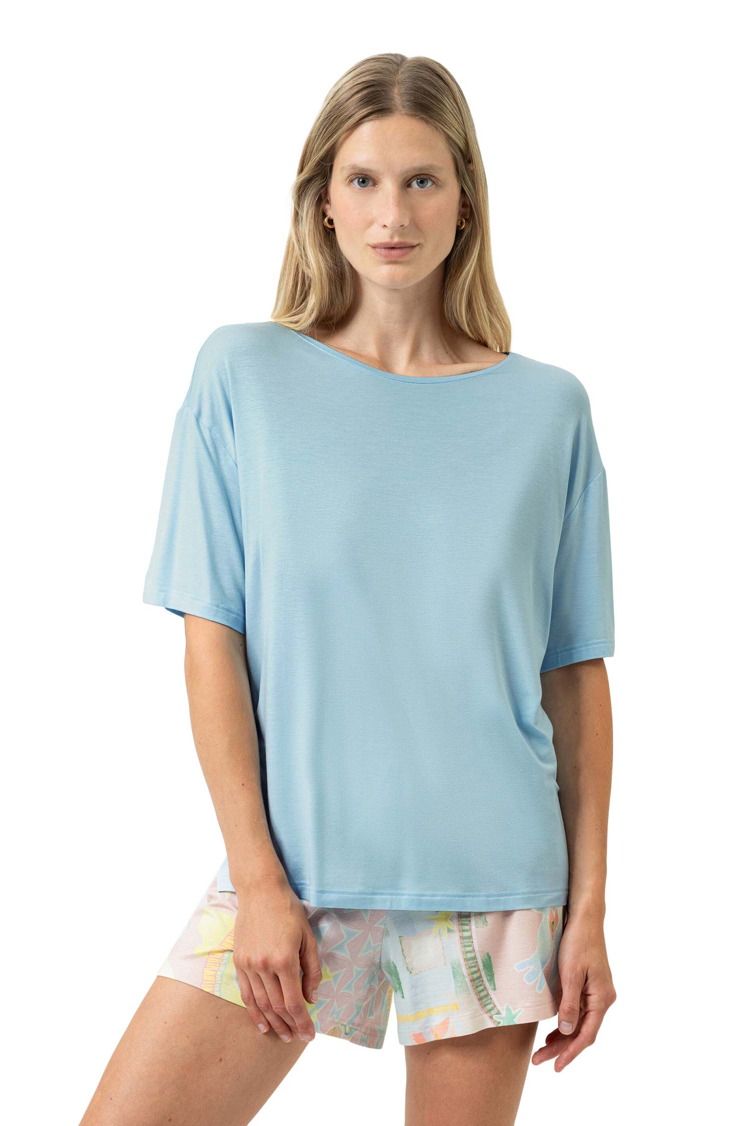 T-Shirt, kurzarm, PURE CHIC, in Sommerfarbe breezy blue