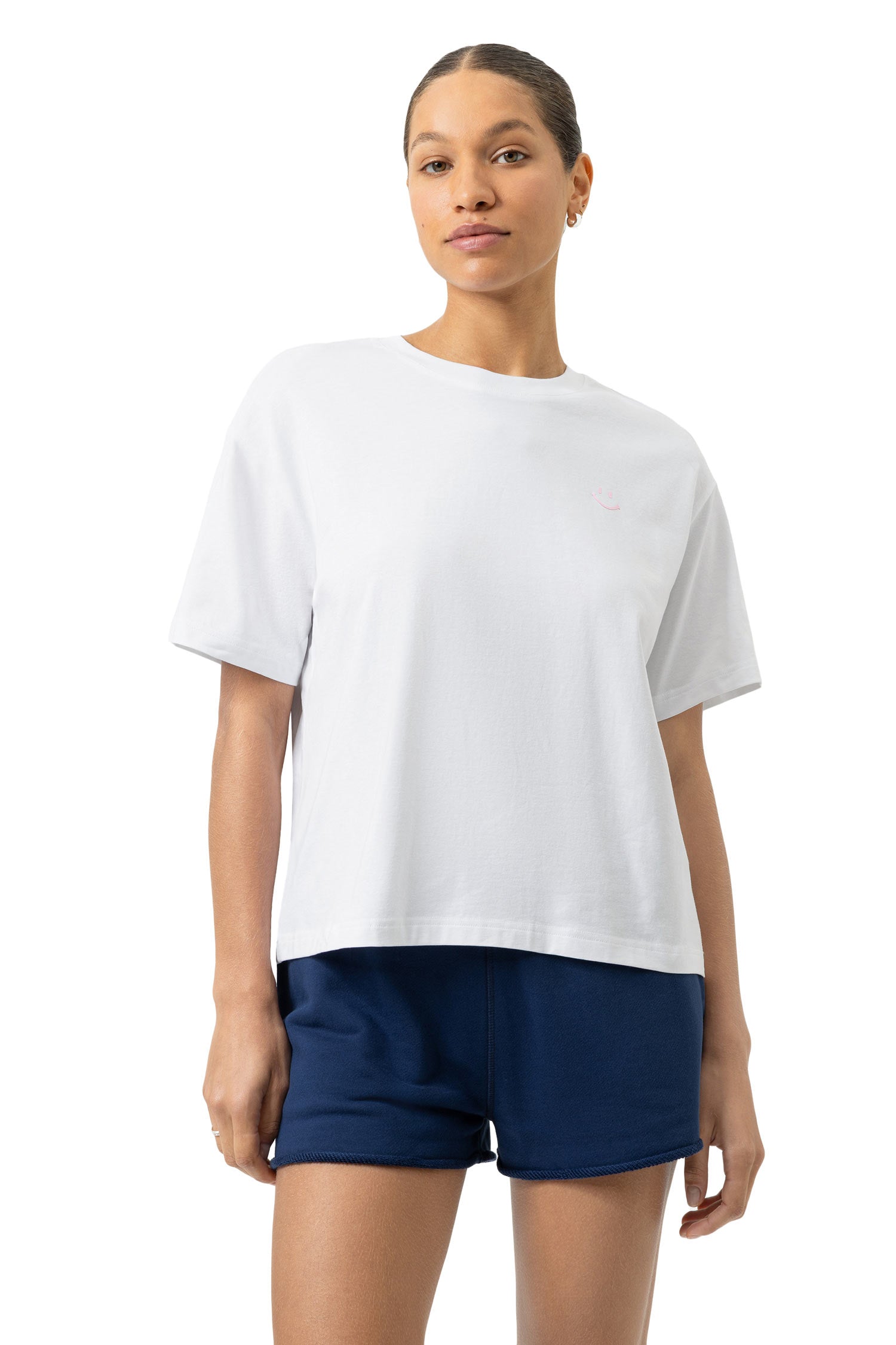 带有笑脸印花的T恤，SOLID LOVE 