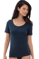 T-shirt, profond col rond, COTTON PURE 