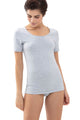 T-shirt, profond col rond, COTTON PURE 