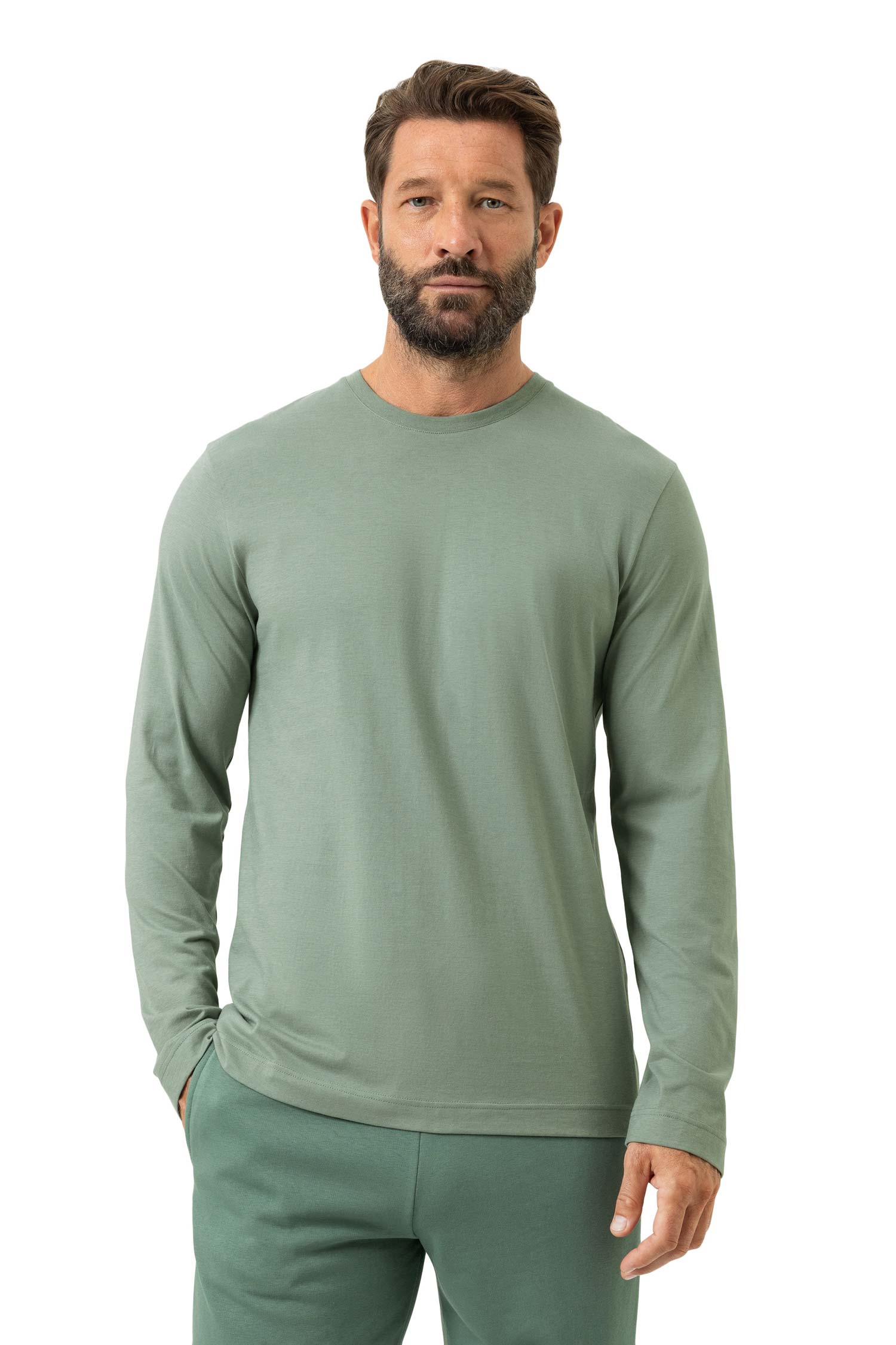 Langarm-Shirt NEO, Rundhals, in Sommerfarbe eden green