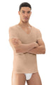T-Shirt, col en V, DRY COTTON BREEZE 