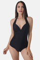 Neckholder-Badeanzug BASIC BLACK