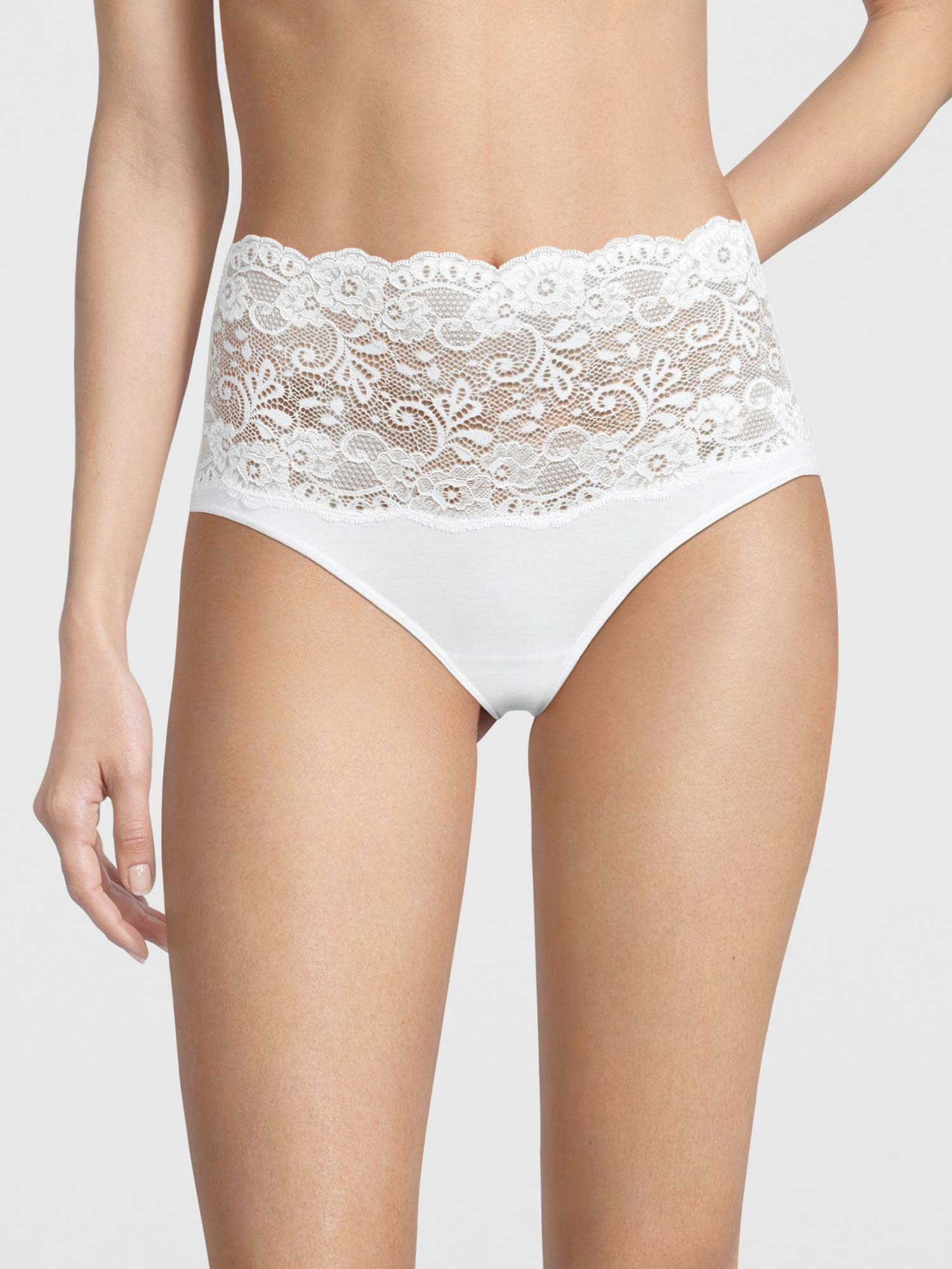 腰围-滑倒，带有宽蕾丝边，FILOSCOZIA REFINED 