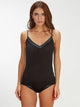 Top a spaghetti con bordi satinati, WOOL AND SILK 