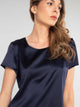 Shirt, kurzarm, PURE SILK STRETCH