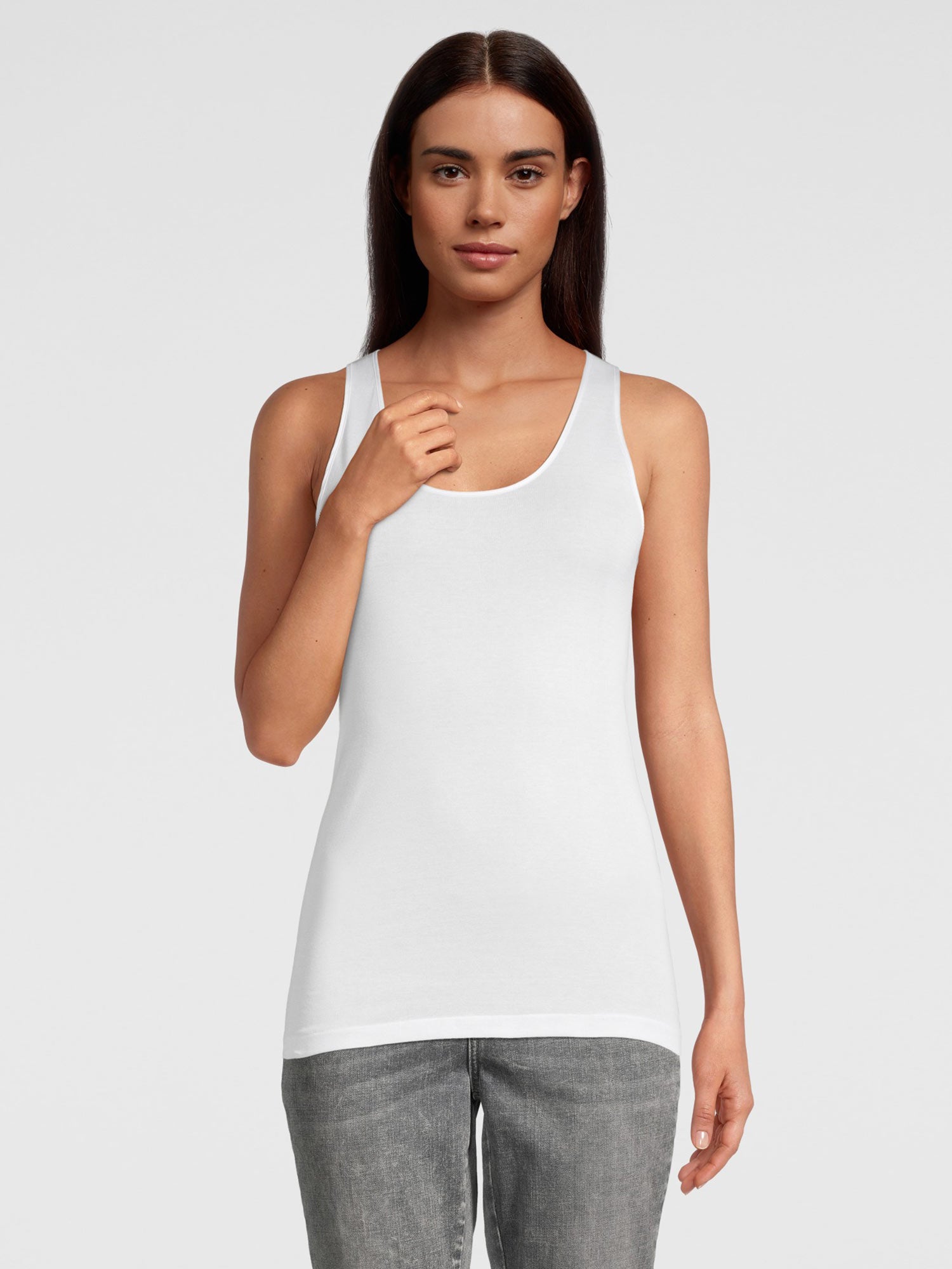 坦克-顶部, 圆领, FILOSCOZIA SATIN 