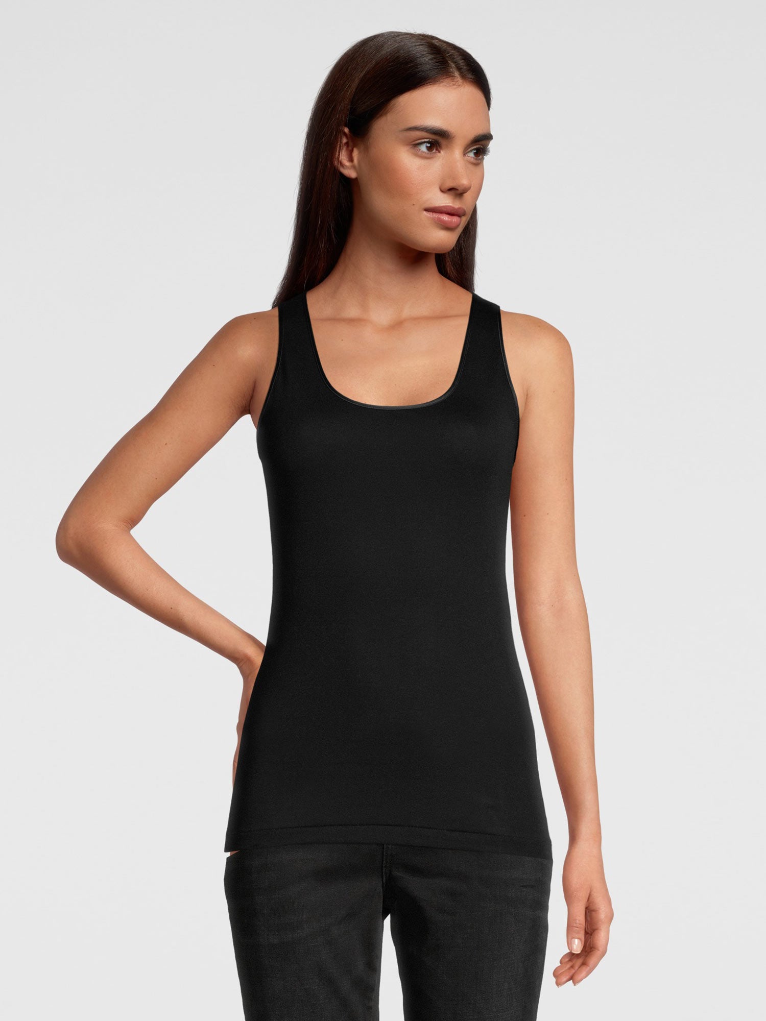 坦克-顶部, 圆领, FILOSCOZIA SATIN 