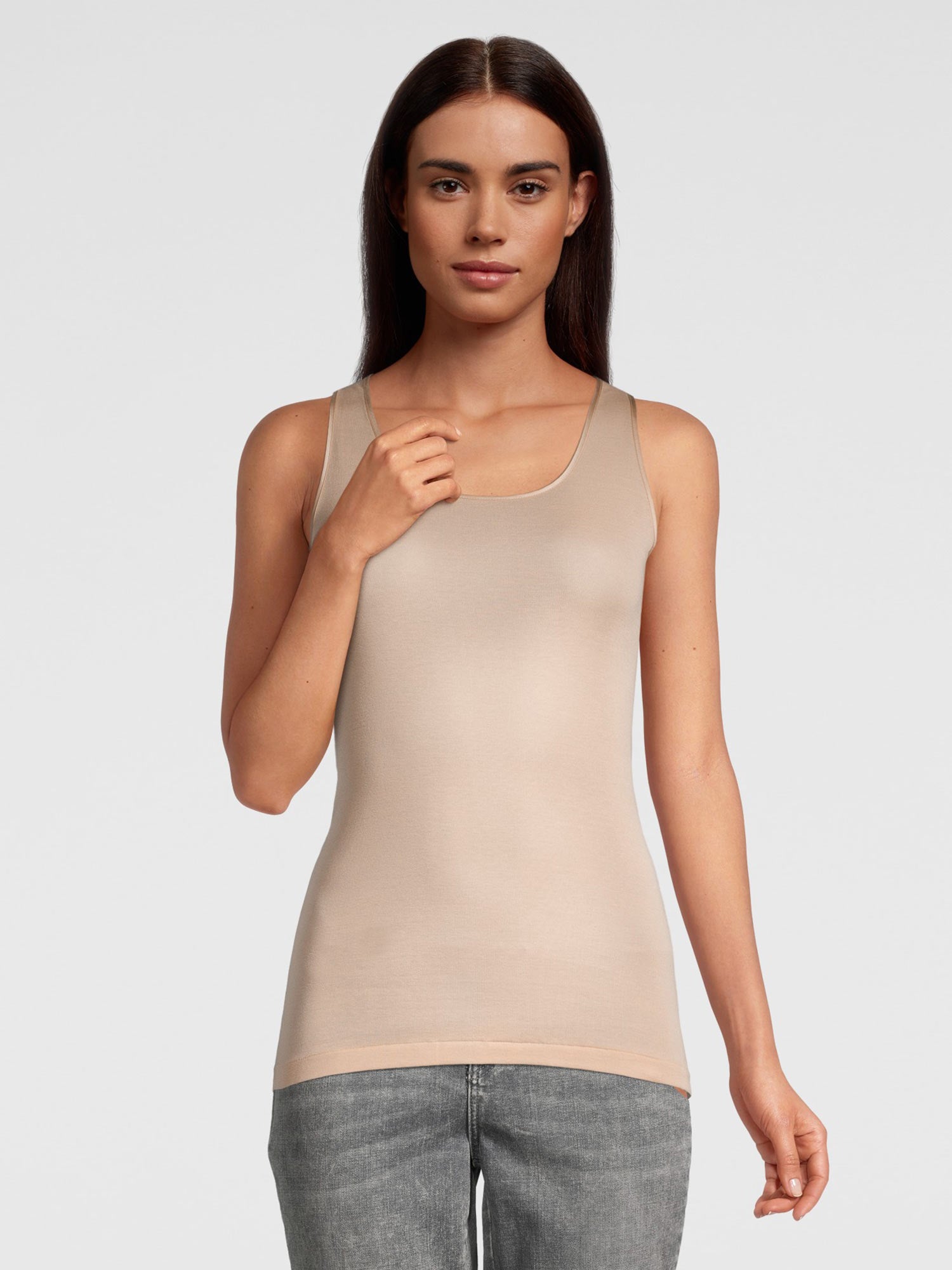 坦克-顶部, 圆领, FILOSCOZIA SATIN 