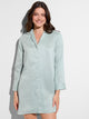 Sleepshirt FEMININE STRIPES, long-sleeved, buttoned through 