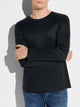 Shirt Long Sleeve SUSTAINABLE LUXURY – in Herbstfarbe "midnight", Grösse M