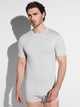 T-Shirt, Rundhals "Crew Neck", 700 PURENESS, in Sommer-Farbe pastel grey - Grösse XL