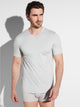 T-Shirt, kurzarm, V-Neck, 700 PURENESS, in Sommer-Farbe pastel grey