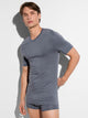 T-Shirt 700 PURENESS, short sleeve, V-neck; in summer color slate 